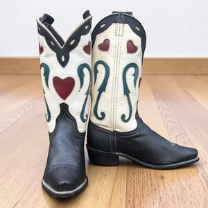Acme “Queen of Hearts” — Women’s 6.5 M Vintage Cowboy Cowgirl Boots